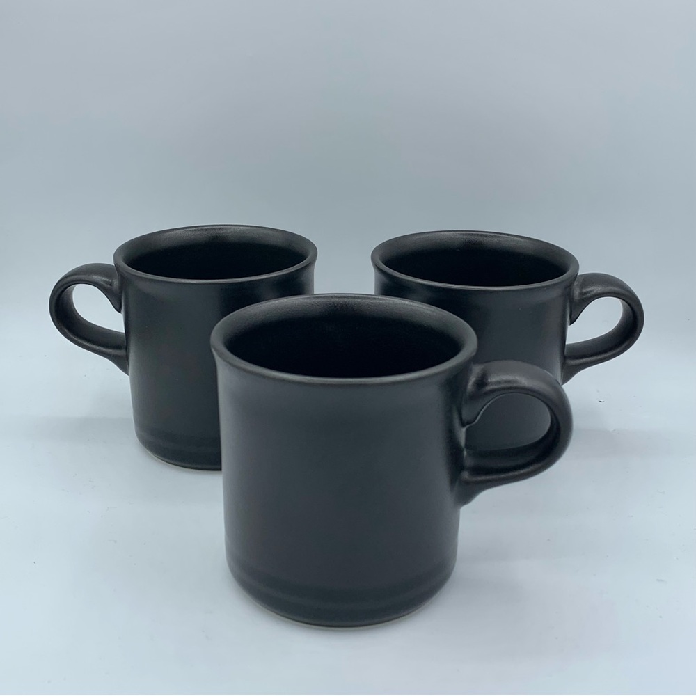 Set of 3 Pfaltzgraff Chocolate Brown Mugs 8oz